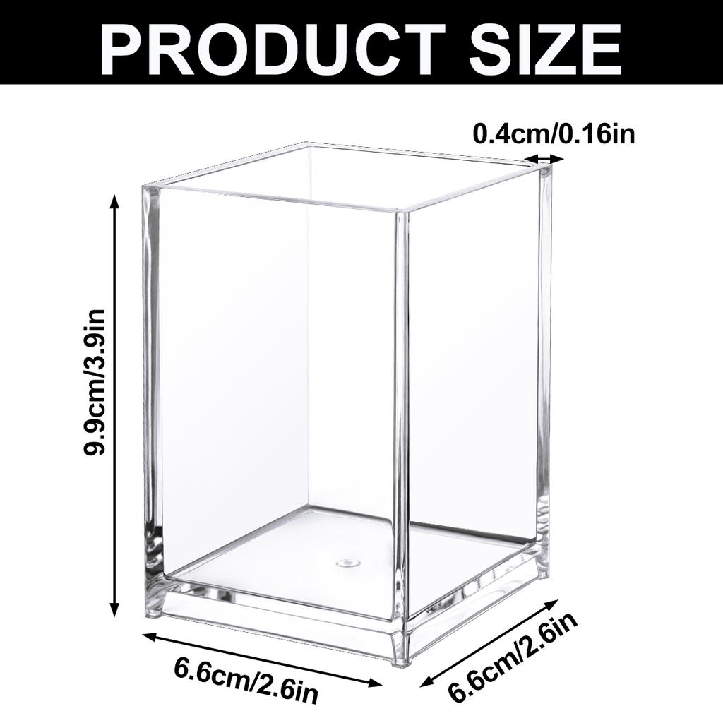 4 шт. акриловый держатель для ручек акриловый горшок для ручек, держатель для ручек квадратный акриловый Penci