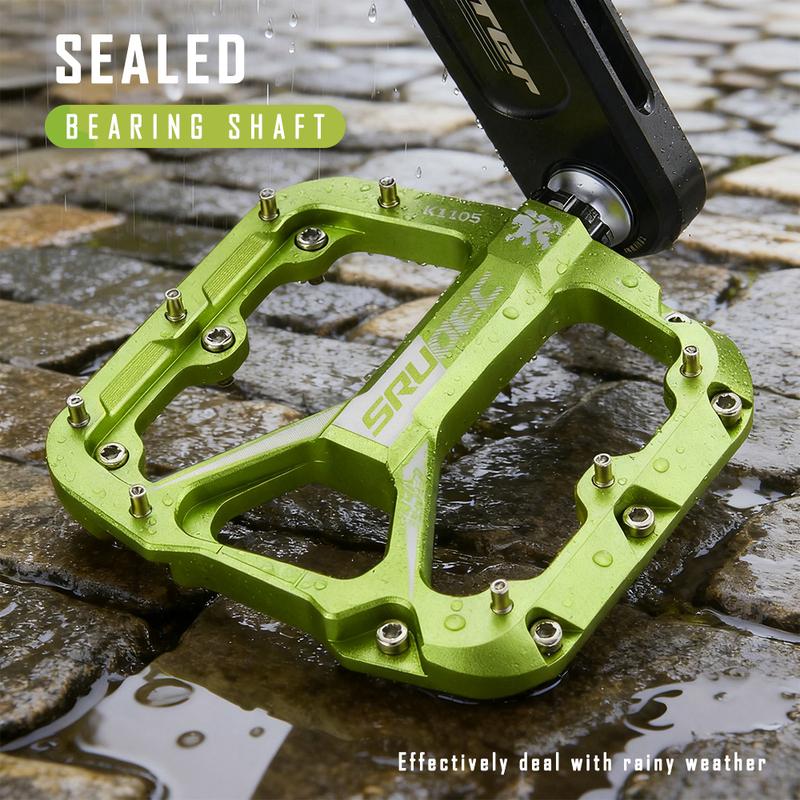 KRSEC 3 Bearing Bicycle Pedals CNC Ultralight BMX MTB Road Bike Pedals Non-slip Aluminum Alloy Bicycle Cycling Parts