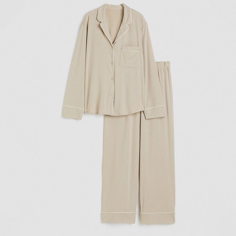 Couples Spring/Summer Merino Wool Tencel Cool Pajama Set Merino Casual Two Piece Home Wear Set