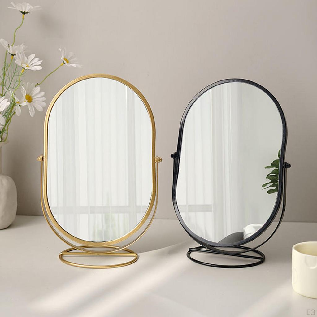 Desktop Stand Mirror Minimalist Standing Makeup for Bedroom