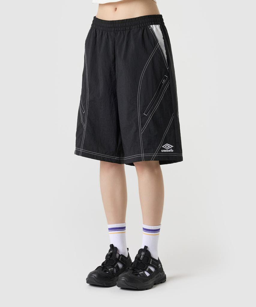 UMBRO Crispy Taslan 5.5-Length Bermuda Shorts Black Ur221Chp58 (A Type)