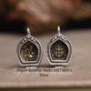 Tibetan Silver Zhajiram Gawu Box Pendant: Yellow Wealth God, DIY Handmade Jewelry Accessory