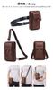 Whatna Natural Cowhide Mini Shoulder Bag 3way Crossbody Bag Belt Pouch Mini Chest Bag Waist Bag Small Pochette Thick Leather Genuine Leather Vertical