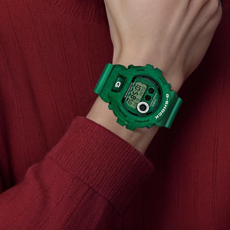 Casio Серия G-SHOCK тематическая 200 метров водонепроницаемость кварцевый механизм ремешок из смолы японские и корейские часы мужские часы зеленый циферблат GD-X6900HT-3