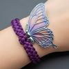 Браслет-бабочка ручной работы Традиционные техники вязания Регулируемый браслет Значимый подарок Аксессуар для запястья
