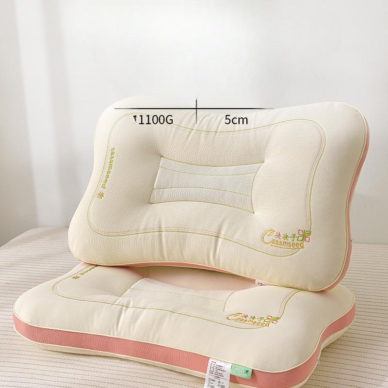 Jue Mingzi Neck Pillow Pillow Core Partitioned Feather Velvet Deep Sleep Pillow Core Home Student Single Whole Head