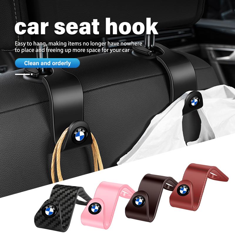 CXVA5 4Pcs Universal Car Seat Back Headrest Storage Hook Accessories For BMW G30 G20 M3 M5 E91 E92 E93 E36 E70 X3 X4 X5 X1 E39 F30
