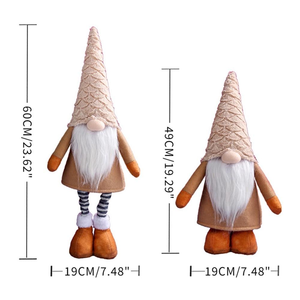 Plush Gnomes with Retractable Spring Legs Table Decorations Ornaments