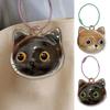 3Pcs Cat Hair Collector Charm Memorial Pet Hair Storage Box Keychain Charm Transparent Bottle for Pets Fur Keepsake Keyring Cat Owners Gift