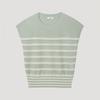 [ShS S miSS] Stripe SleeveleSS Knit Top SSkpop22080 Ln
