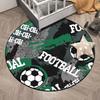Soccer Ball Round Area Rug – Football Game Theme Carpet – Non-Slip Floor Mat for Living Room or Kids' Room, Washable Home Decor