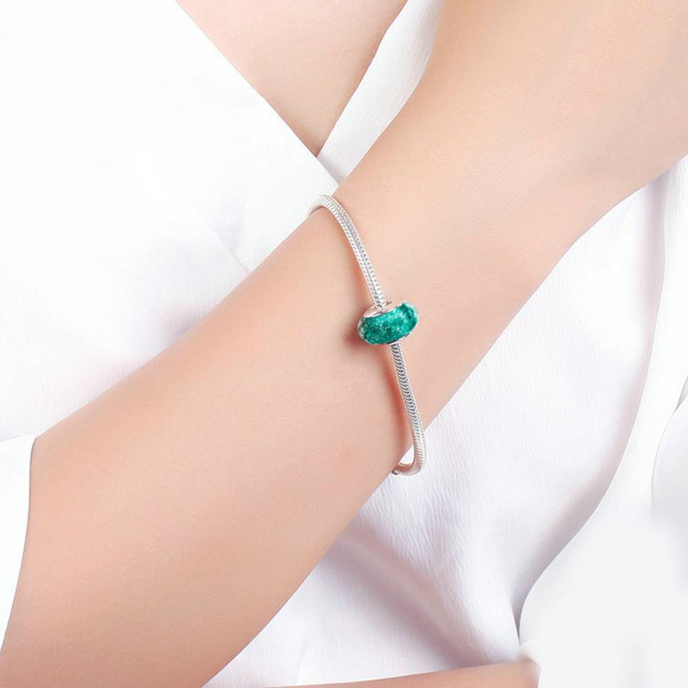 Бусины из муранского стекла S925 из стерлингового серебра подходят для изготовления оригинального браслета, ювелирных изделий для женщин, подарков на день рождения