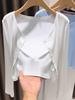 Women's White Modal Summer Cardigan - Lightweight Long Sleeve Shawl for Slip Dress, Sun Protection Cover-up, Short Outerwear Jacket