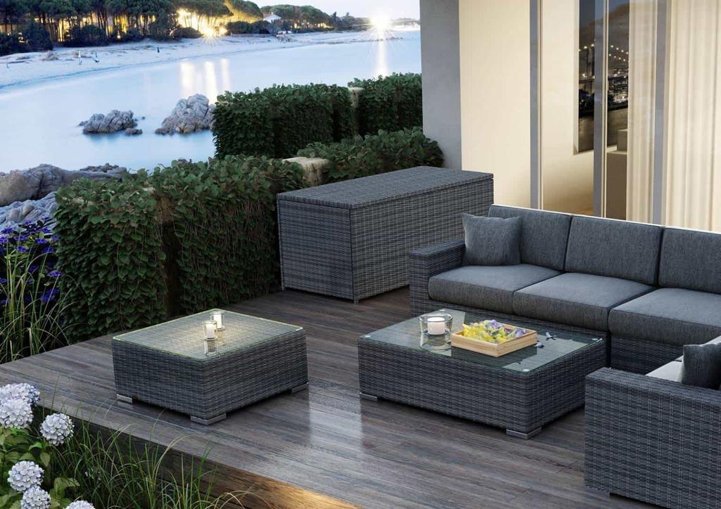 Scatola Garden Box 160X82X74 954L Oltre Royal Gray Technorattan Homms