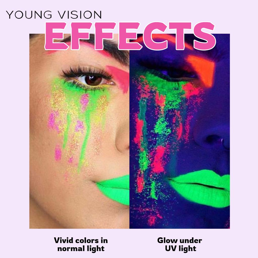 Флуоресцентная УФ-пластина для аквагрима лица, водорастворимая паста для аквагрима лица, сценический макияж