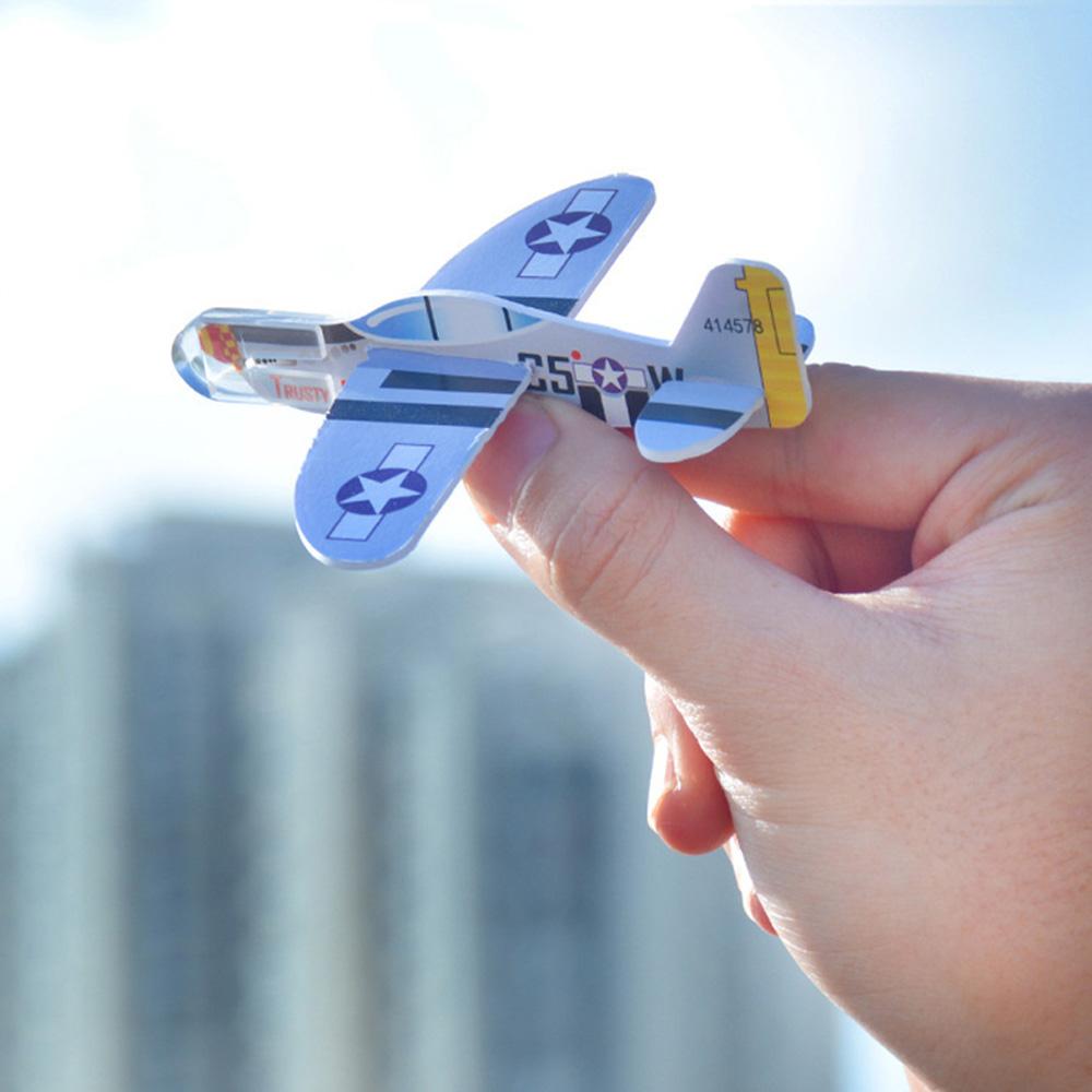 10-1Pcs Mini Diy Hand Throw Flying Glider Planes Kids Game Toys Foam Airplane Party Favors Gift Outdoor Launch Fighter Toy