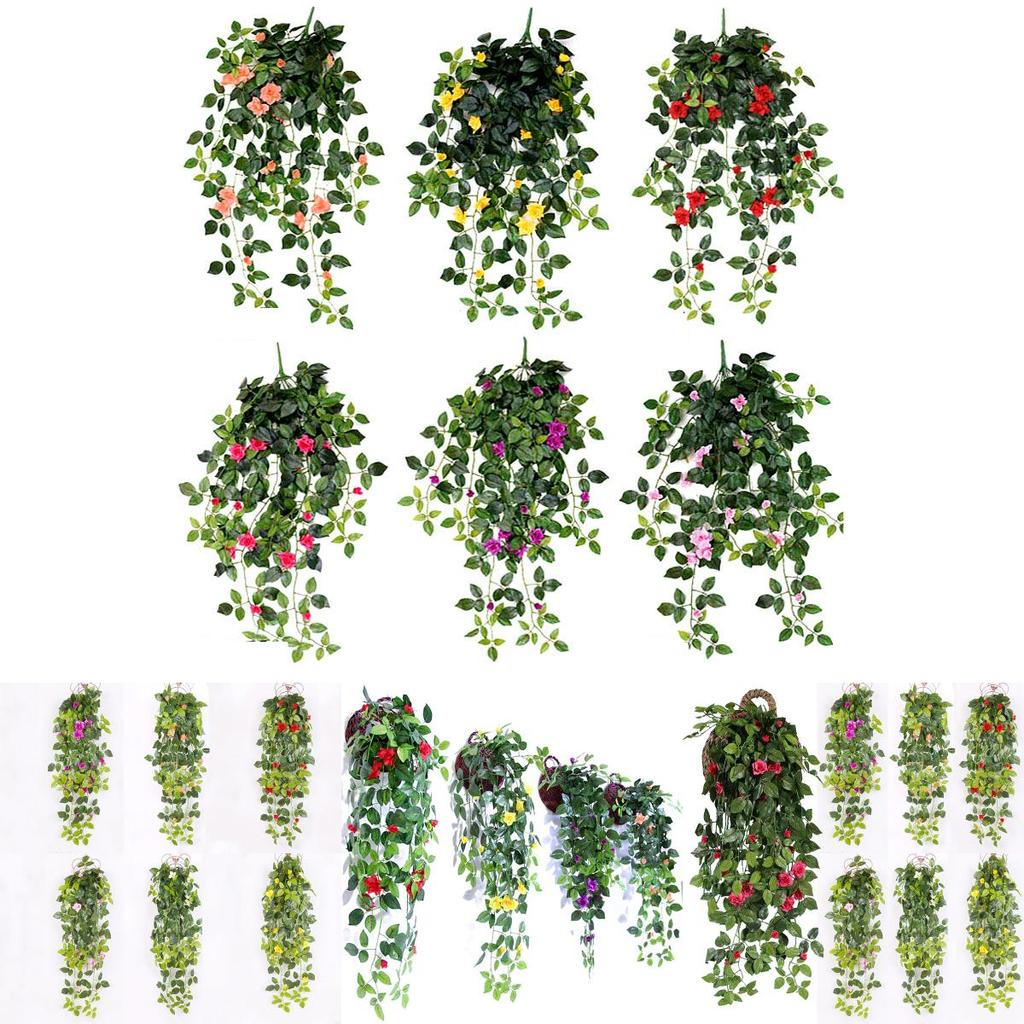 Красивая Реалистичная 90 см Искусственная Шелковая Роза Лиана для Идеального Домашнего Декора и Подвесного Декора