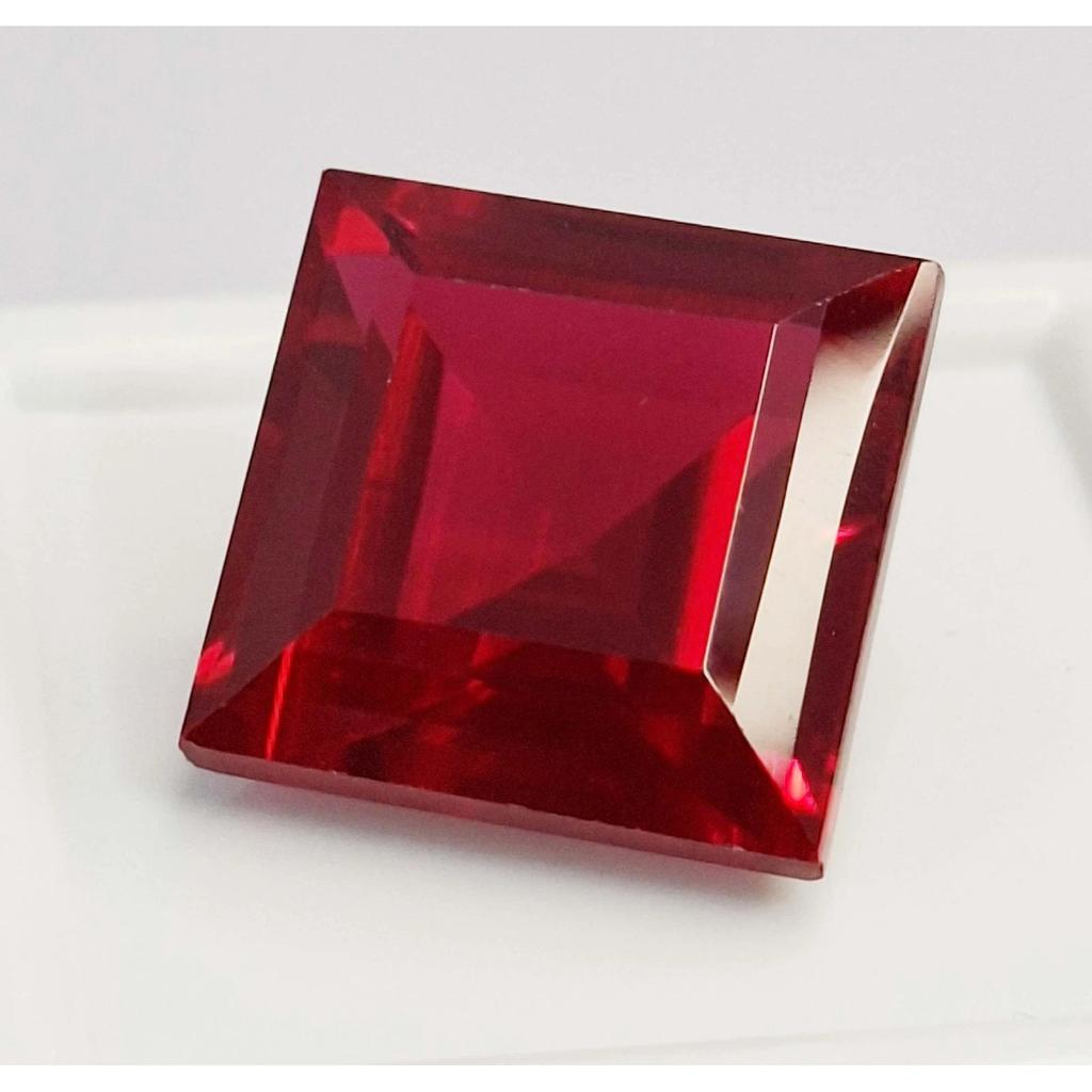 14-16 Ct Natural Red Ruby Mozambique Princess Cut Beautiful Certified Gemstone