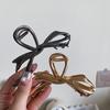 Sweet Metal Bow Ribbon Clip, Anti Slip Shark Clip, Elegant Ponytail Clip, Fashionable Hair Accessory