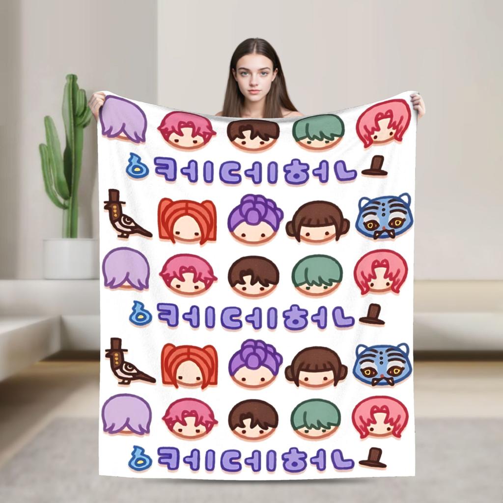 Huntrix HUNTRX Rumi Kpop Demon Hunters Blankets Пушистый, потрясающий, теплый плед для дома на зиму