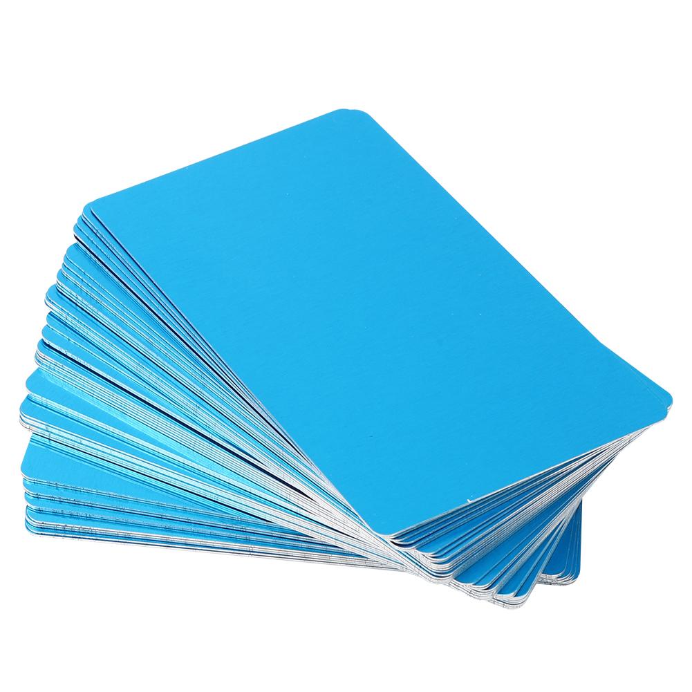 50 шт. Синяя 0,45 мм утолщенная маркировочная металлическая карточка тестовый материал табличка алюминиевая пластина