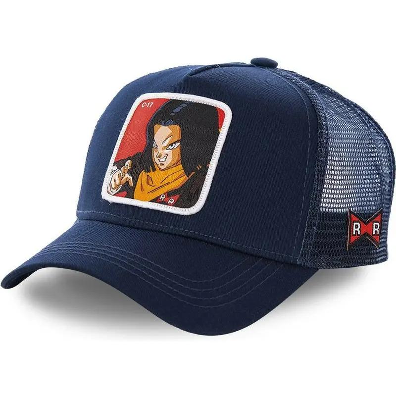 Новая кепка Dragon Ball Son Goku, летняя кепка для путешествий, мужская кепка с вышивкой в стиле хип-хоп, солнцезащитный козырек, регулируемая сетчатая кепка для дальнобойщика