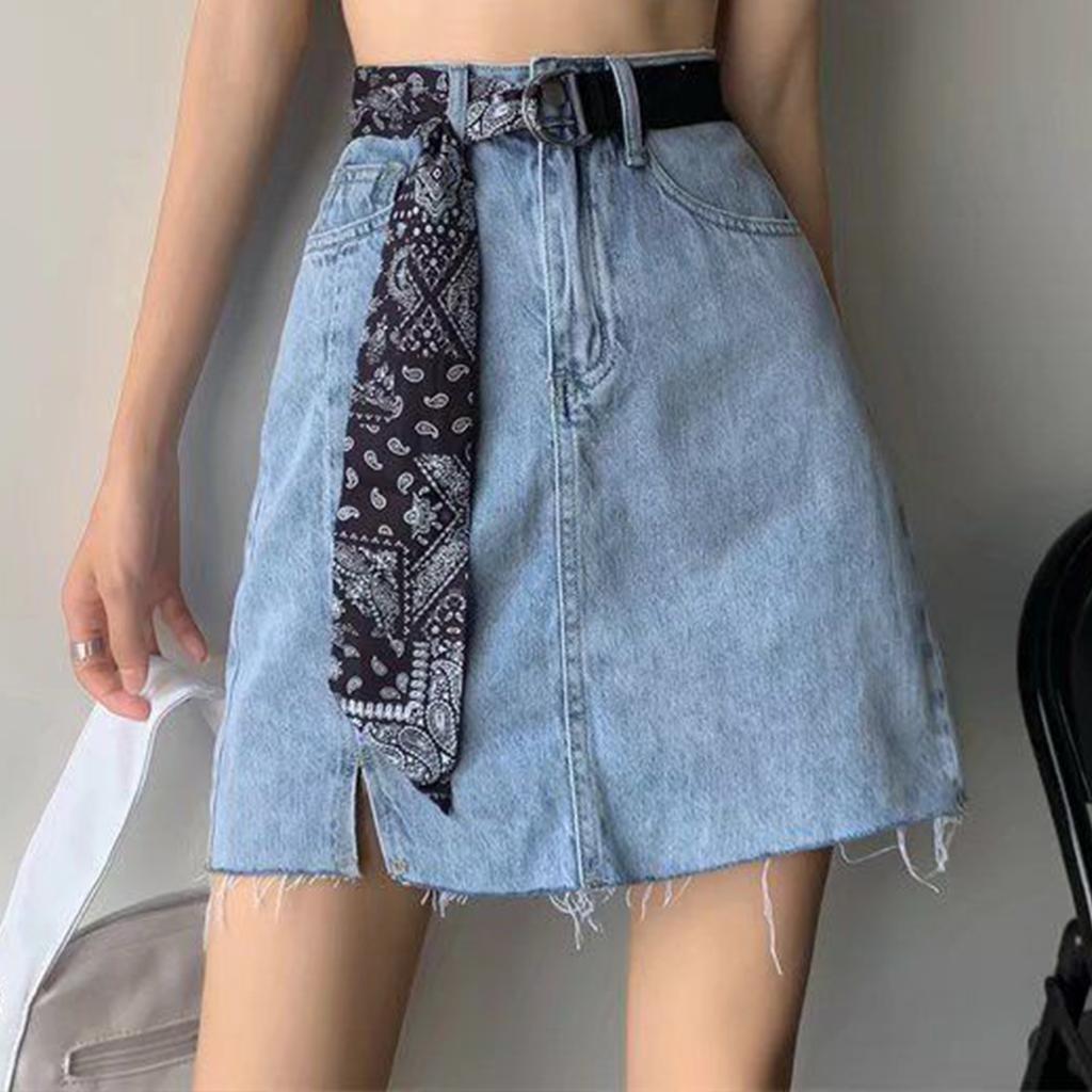 Canvas Waist Belts with Patchwork Silk Scarf Adjustable Waist Belt Universal Teens Woman Dresses Skirt Coat Waistband