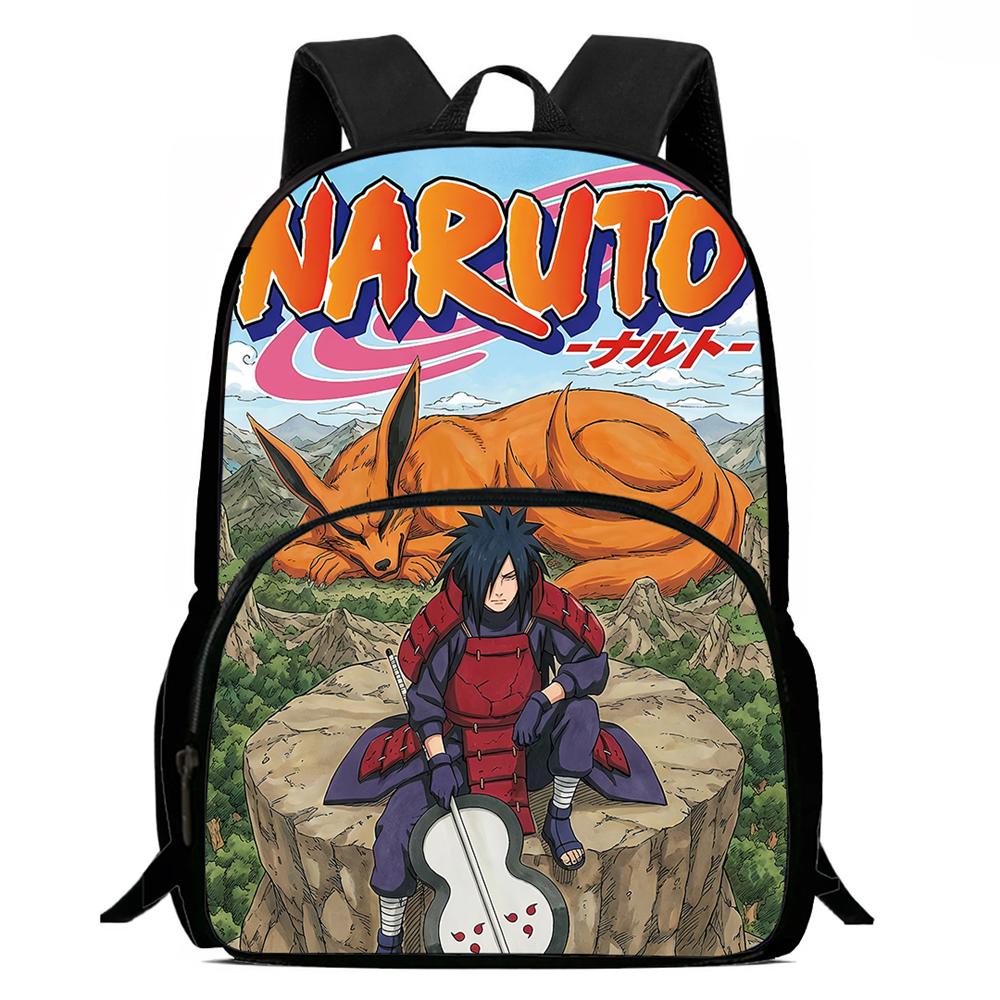 Рюкзак-мочила для детей из аниме NARUTO, с регулируемым плечевым ремнем и передним карманом, легкий и прочный, для мальчиков и девочек в возрасте 6-10 лет