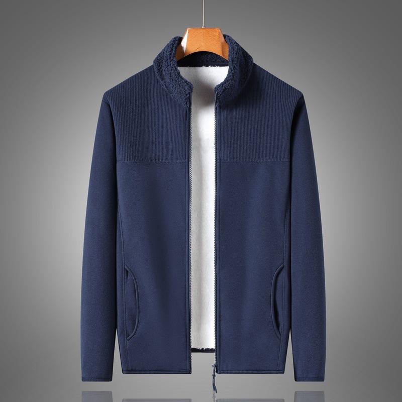 Весна, Осень и Зима Новая Мужская и Женская Утепленная Теплая Куртка-Кардиган для Пары Куртка со Стойкой