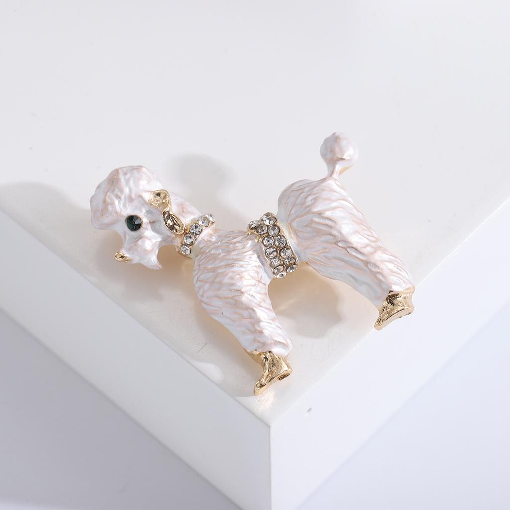 Брошь в виде животного для мужчин и женщин, милая собака, креативная простая брошь, модный темперамент, свитер, куртка, большая булавка