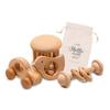 Promise Babe деревянная погремушка погремушка мини-машинка набор из 4 игрушек для малышей неокрашенное натуральное дерево камиками подарок на празднование рождения ребенка подарок