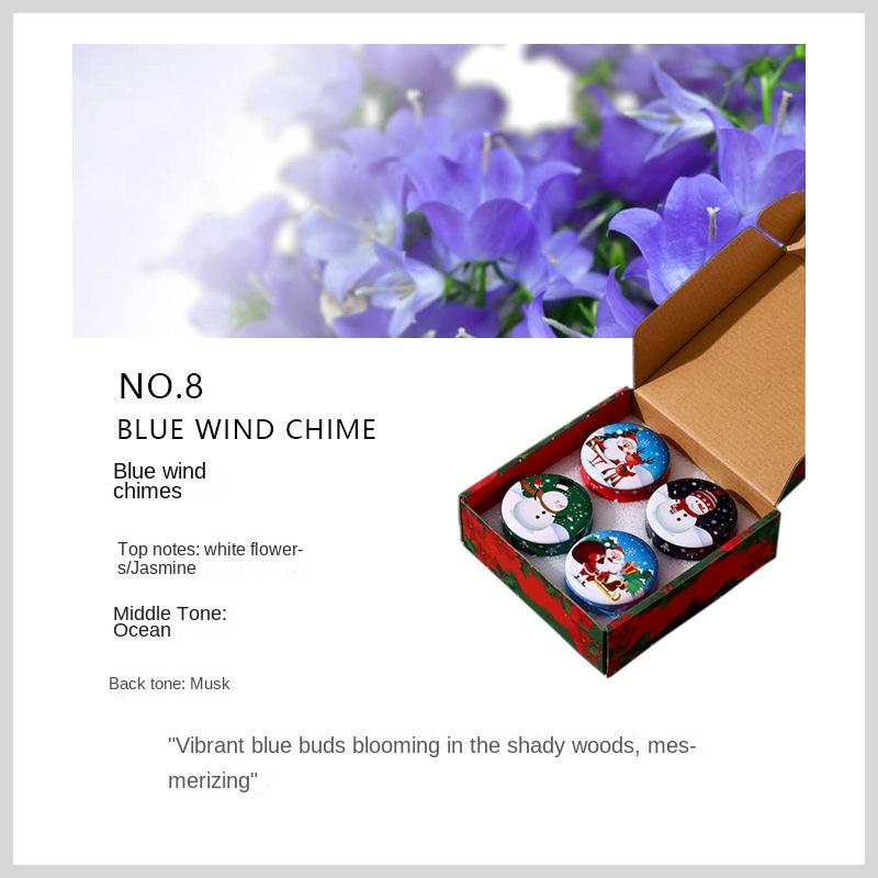 Рождественская жестяная банка свеча праздничный подарок рождественский подарочный набор из четырех сувенирных ароматизаторов