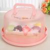 Portable Cake Carrier with Handle Round Cupcake Box Transparent Cake Storage Container Transport Cake Holder Tray