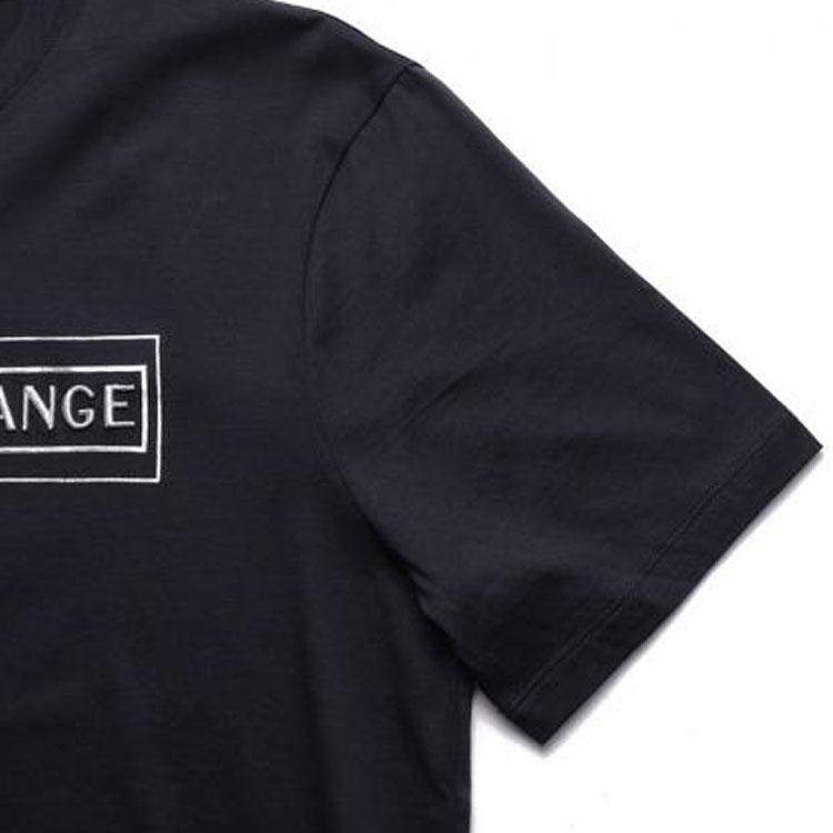 Armani Exchange Мужская футболка с коротким рукавом и металлическим принтом логотипа, топ, темно-синий, 3RZTRA-ZJ9AZ-1583
