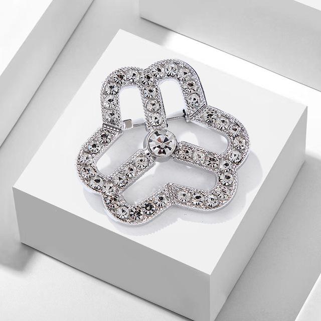 Women's Federation Designer Pins Brooches For Women Simple Creative Rhinestone Brooch Jewelry Gifts Dress Clothing Accessories