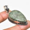 Ювелирный кулон ручной работы с полосатым зеленым опалом, посеребренный 925 пробы, 2,08 дюйма