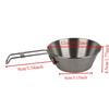 Stainless Steel Folding Bowl Lightweight Portable Bowl Durable Foldable Bowl  BBQ