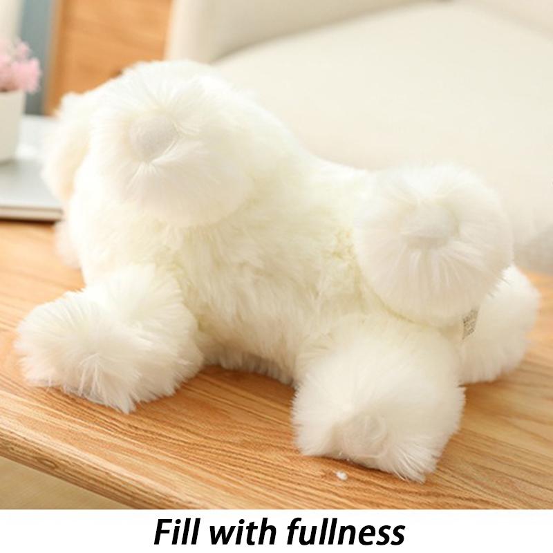 Симуляция Бишон Фризе Игрушки Собака Кукла Милый Спящий Игрушки-Спиннеры Собака Мягкая Плюшевая Игрушка Щенок Интерактивный Сопровождающий Товары для Питомцев Продукт