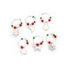 Glass Pendants Marker Xmas Christmas Decoration Christmas Pendants Wine Rings Party Accessories