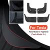 For Tesla New Model 3 Highland 2025 TPE Mud Flaps Car Mudguards Front Rear Wheel Fenders Splash Guards Model 3+ Car Accessories