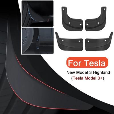 Для Tesla New Model 3 Highland 2025 TPE брызговики автомобильные брызговики передние задние крылья брызговики модель 3+ автомобильные аксессуары