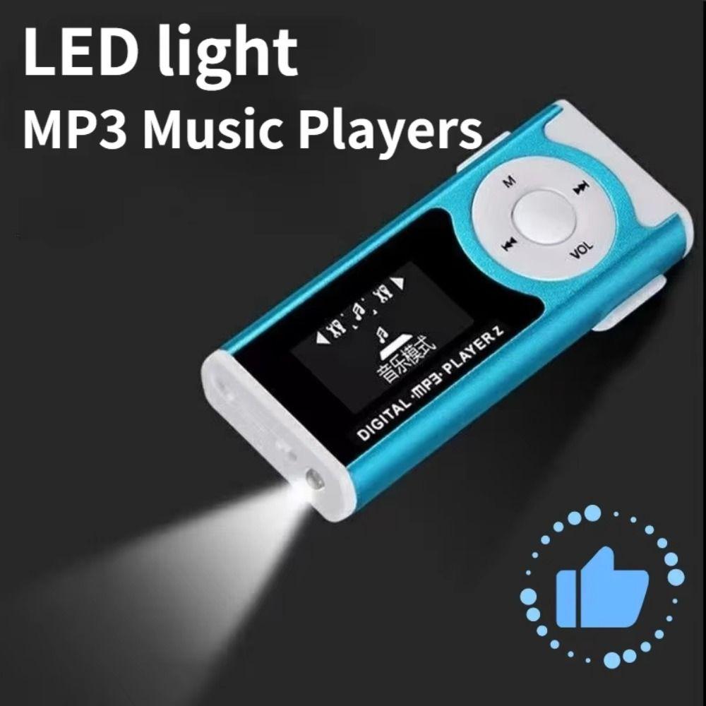 Metal Clip USB MP3 Music Players with LCD Screen Student Walkman Listen Music