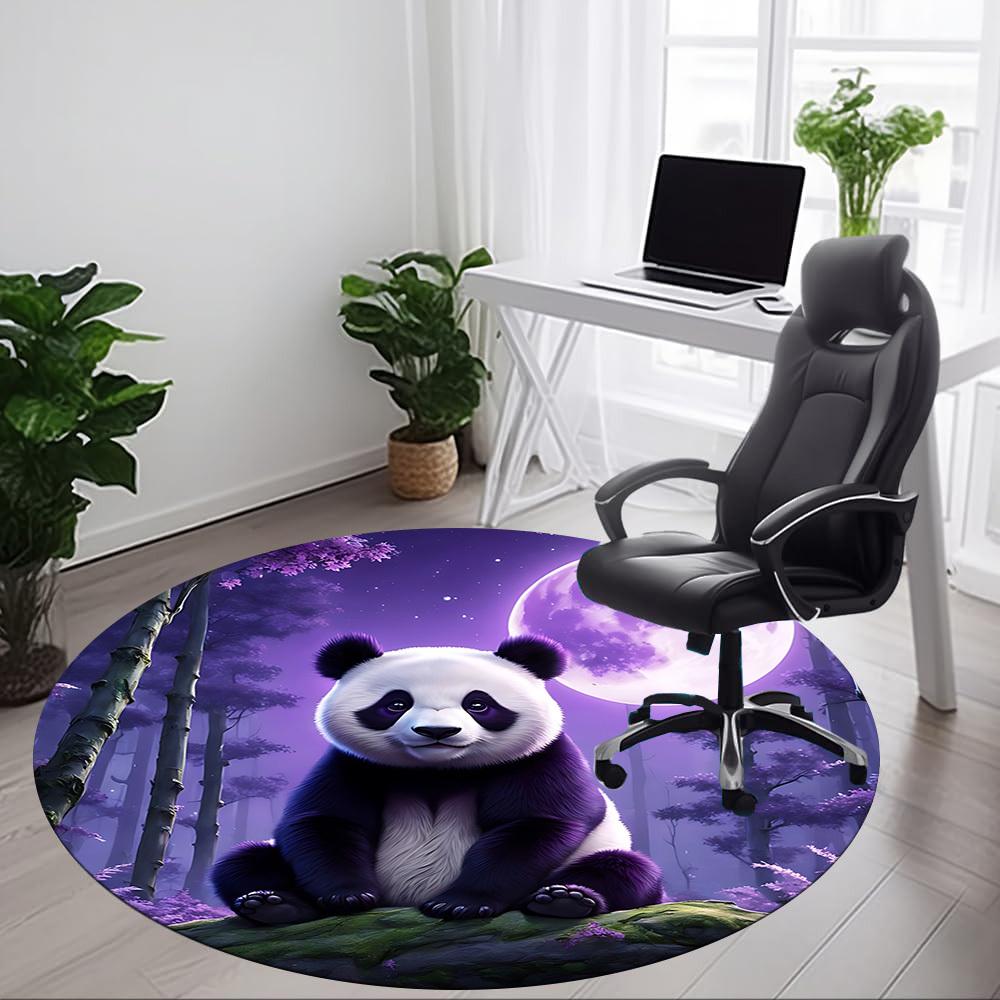 1pc Panda Moon Night Forest Chair Carpet for Office, , Non-slip carpet, Very suitable for offices, farmhouses,Outdoor carpet yy251120079