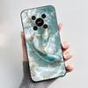 Phone Case For ZTE Blade V70 Max/Nubia V70 Max Soft Silicone Black Case Bright Pattern Pink Sand Beach,Garden Shockproof Shell