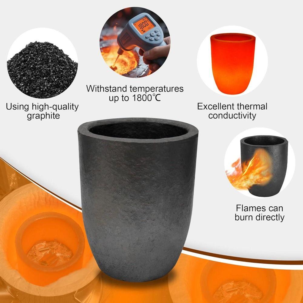 High Temperature Clay Furnace Cup Black Clay Crucibles  Aluminum Gold Silver Copper Brass