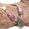 Ruby Zoisite Gemstone Mother's Day Handmade Silver Jewelry Necklace 20 In