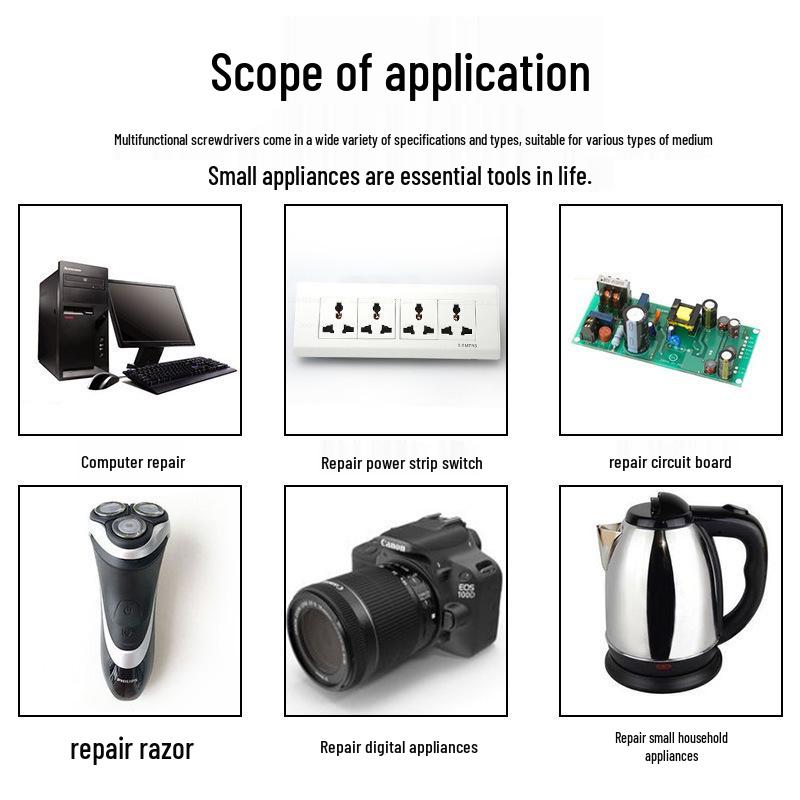 Набор магнитных отверток 6-в-1: Насадки Y, U, сливовые, треугольные для домашнего использования