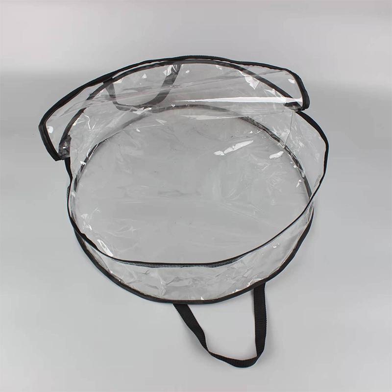 Сумка для хранения рождественских венков, круглая, прозрачная, ПВХ, водонепроницаемая, пылезащитная, сумка для хранения гирлянд, контейнер для гирлянд, органайзер