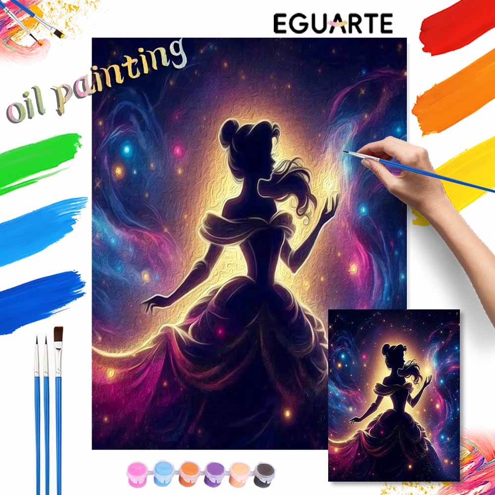 Disney Princess Galaxy Painting Kit Home Decor Craft Perfect Gift Idea for Art Lovers