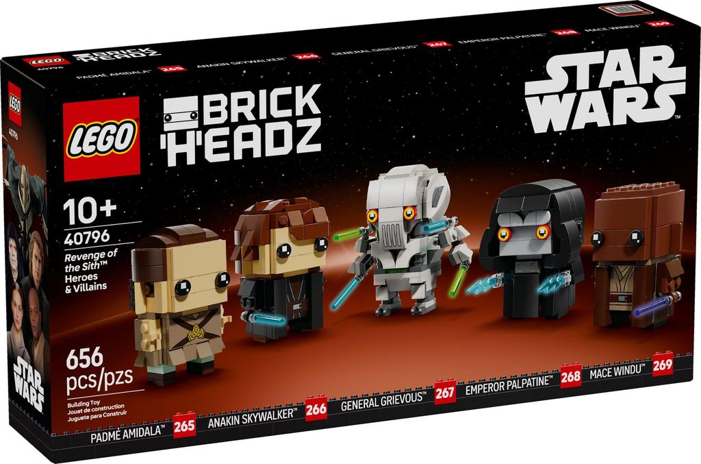 LEGO BrickHeadz LEGO Звездные войны Месть Ситхов Герои и Злодеи 40796
